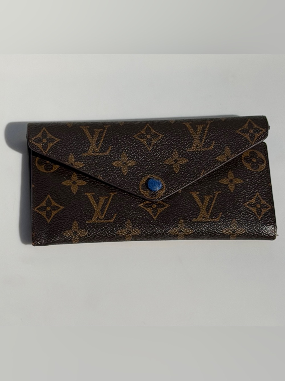 Louis Vuitton Sarah Wallet Monogram Canvas Blue - Authentic Made in France Y2K